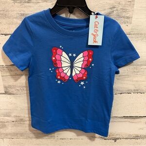 Cat & Jack Toddler Girls Butterfly Shirt Size 3T NEW